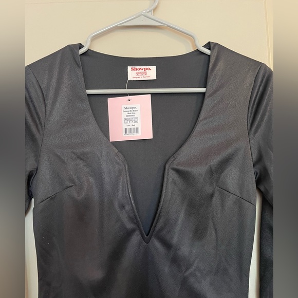 NWT Black Showpo long sleeve mini dress, size US 4 (small) - Picture 5 of 6